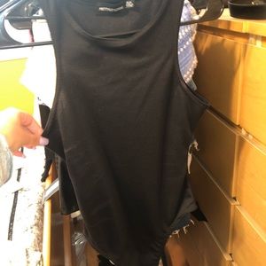 Black Racer neck bodysuit